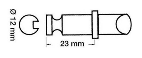 Scalmo per Gommoni in Ottone Cromato Ø 12x23 mm Bat e Lomac