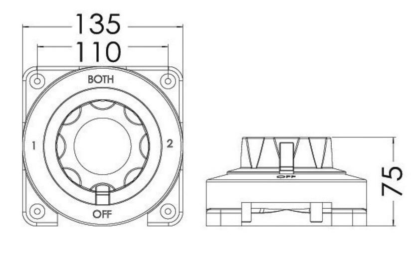 Interruttore/Deviatore per Batterie SELECTA 175 Amp - Clicca l'immagine per chiudere