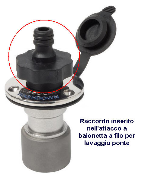 Idraulica - Raccordo Innesto Diritto di Ricambio per Attacco a Baionetta Presa Acqua Lavaggio Ponte - Clicca l'immagine per chiudere