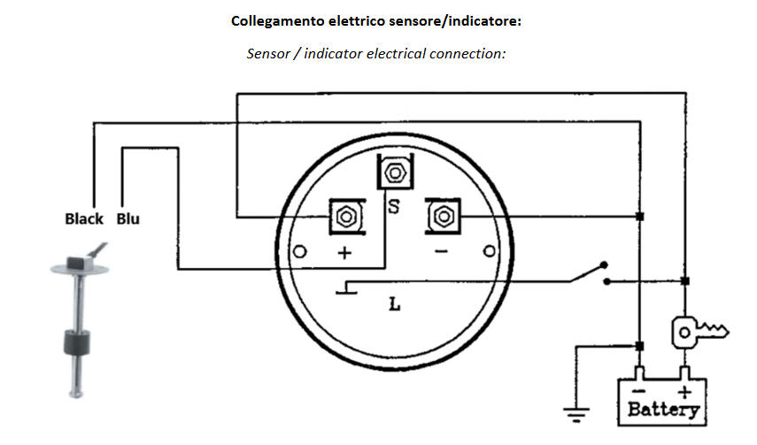 Galleggiante Verticale Inox 10/180 Ohm 20 cm