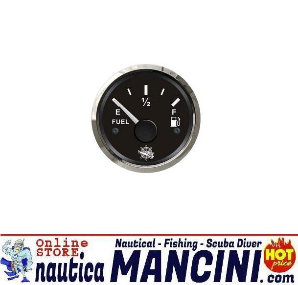 Indicatore Livello Carburante 240/33 Ohms 12/24V Nero