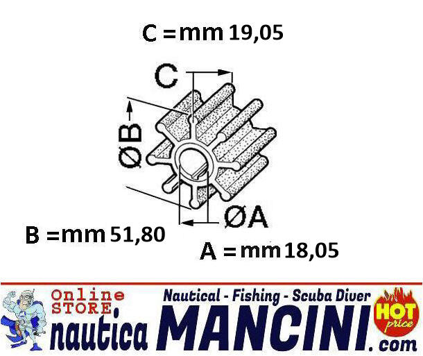 Girante Motori Fuoribordo Yamaha, Selva HP 25/40/50/60/70 (2T/4T) F40/F50/F60