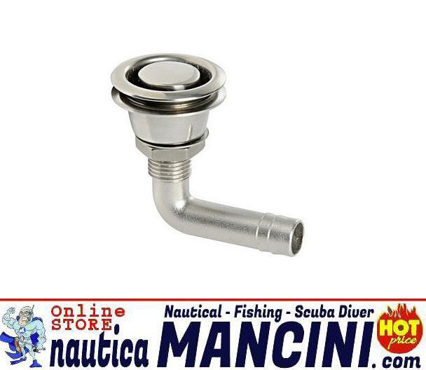 Sfiato Carburante Inox 90° Testa Ø 45 mm Modello Incassato