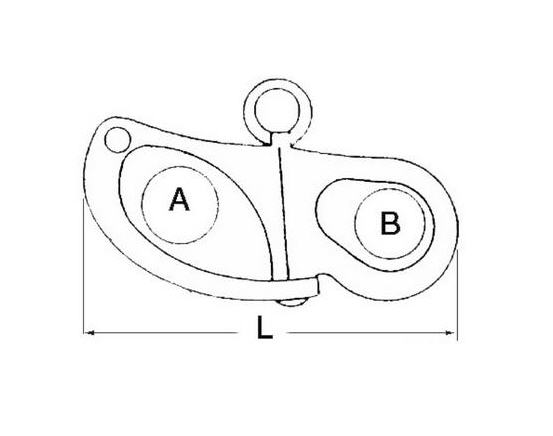 Moschettone Inox per Spinnaker, Drizze, Usi Generici, 66 mm