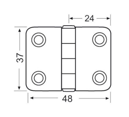 Cerniera Inox Nodo Sporgente 48x37 mm - Clicca l'immagine per chiudere