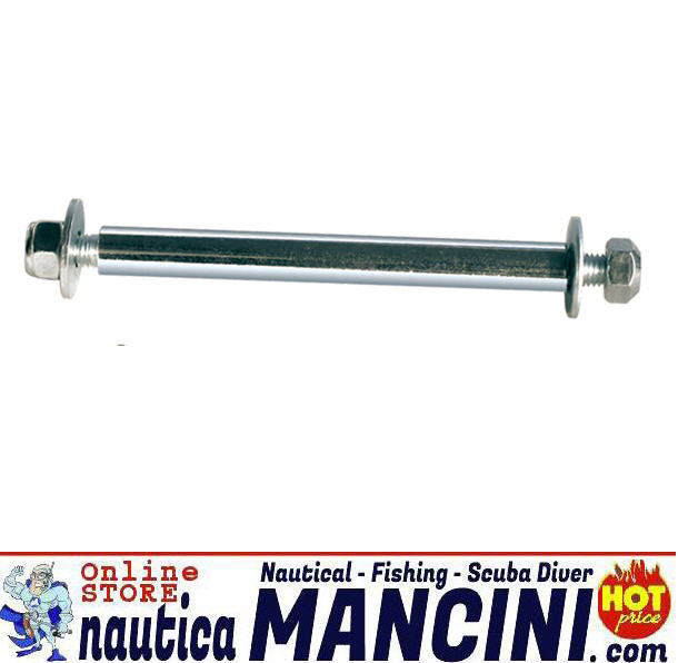 Perno per rullo centrale D20 mm Lunghezza Totale 245 mm Asse 208 mm