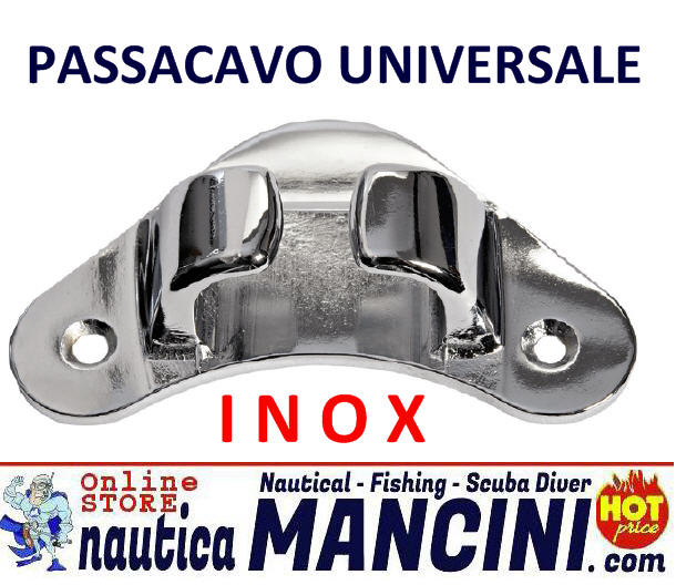 Passacavo Universale Inox 105x60 mm per Prua/Poppa