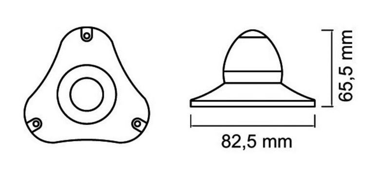 Fanale di via 50mt TESTA D'ALBERO 360° SPHERA II LED ABS Bianco 12/24V Luce Bianca - Clicca l'immagine per chiudere