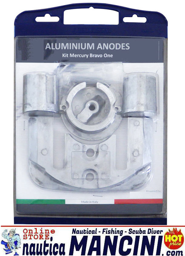 Anodi Alluminio Kit 5 "BRAVO I" dal 1988 ad oggi per Mercruiser Intercambiabili