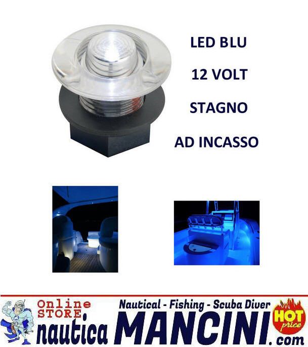 Luce di Cortesia Stagna a LED 12V Blu