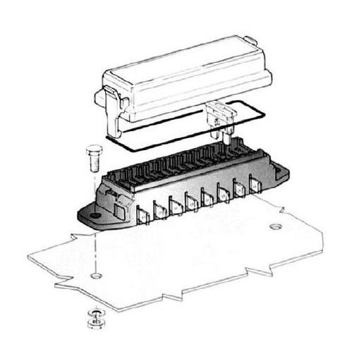 Scatola Portafusibili Lamellari da 8 Posti con Base Impermeabile - Clicca l'immagine per chiudere