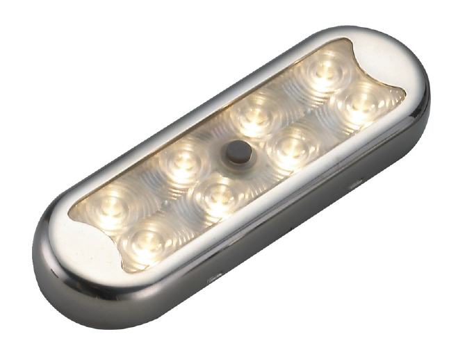 Plafoniera Inox Bimini per ROLL BAR 8 LED 104 mm