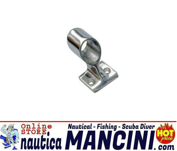 Corrimano Supporto Ø 25 mm Inox Inclinato Passante