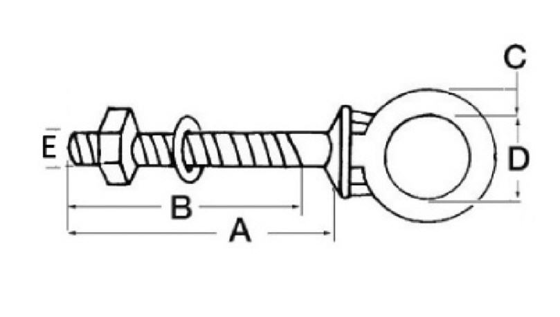 Anello Inox Golfare con Perno di Poppa Tipo Deluxe Ø 8x100 mm - Clicca l'immagine per chiudere