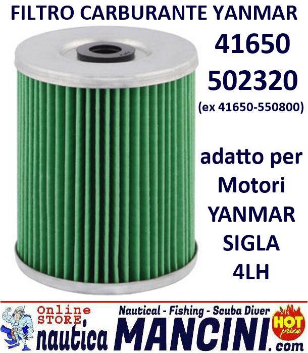 Filtro Carburante per Motori Diesel Yanmar 4LH 41650-502320