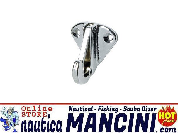 Piastrina Inox con Gancio Apribile a Moschettone 15x31x31,5 mm