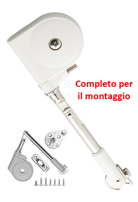 Molla per Portello Soft-down stay Bianco 0,49-1,18 Nm Braccetto 10 cm apertura basso - Clicca l'immagine per chiudere