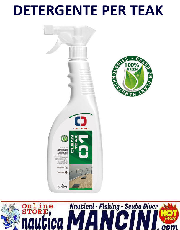 Teak - CLEANTEAK Detergente Sgrassante per la pulizia del Teak 750 ml