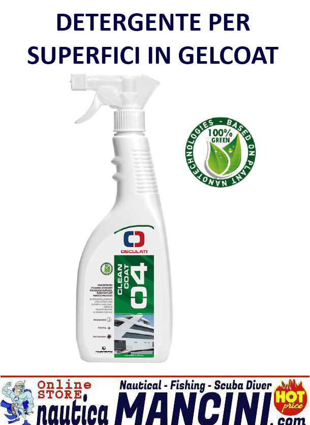 CLEANCOAT Detergente Lucidante per superfici in Gealcoat 750 ml