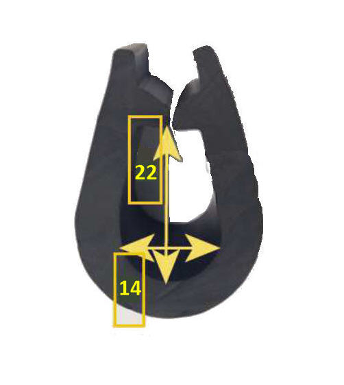 Bottazzo a Labbro 38 - Profilo Parabordo PVC per Montaggio su Scafi con Giunzione Nero H 30MM - PREZZO PER 4 MT + Offerta Quantità