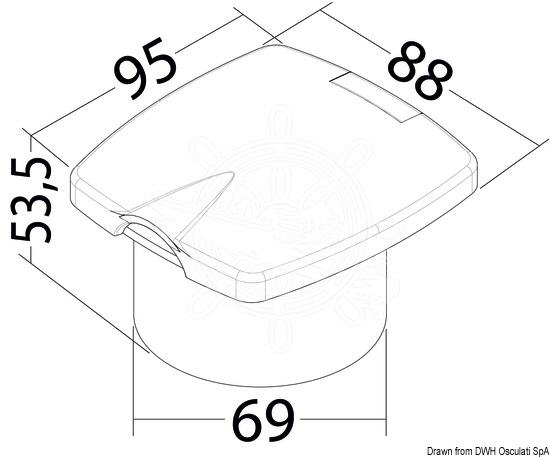 Box Doccia Ø 69 mm NEW EDGE con Tubo 2,5 mt Bianco