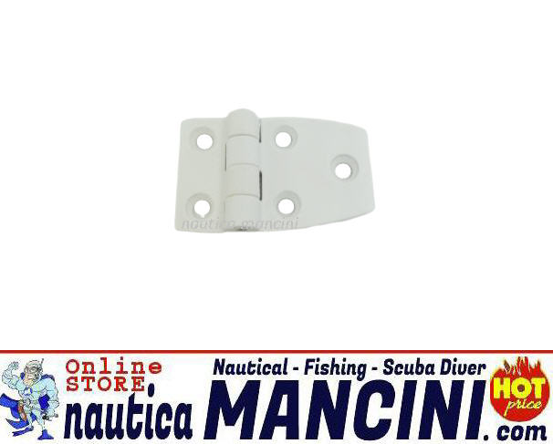 Cerniera Nylon Asimmetrica Bianca 54x38 mm