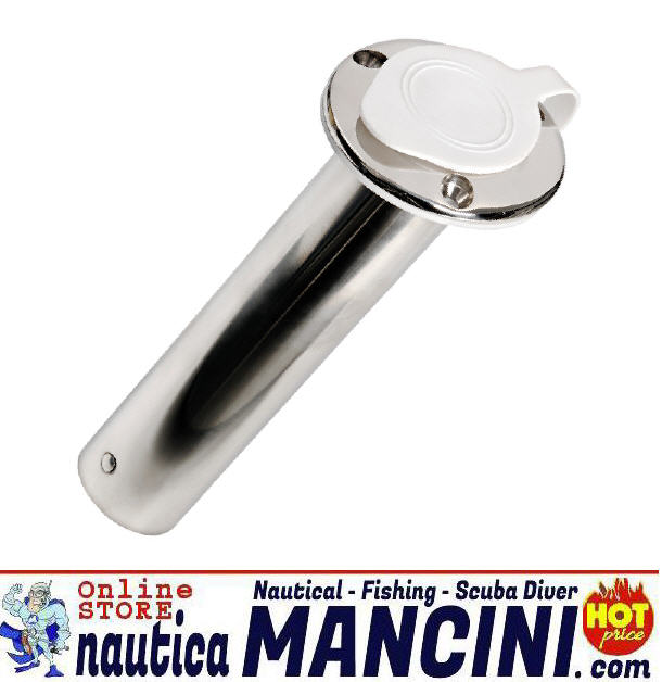 Portacanna Inox 75° Cappuccio Bianco