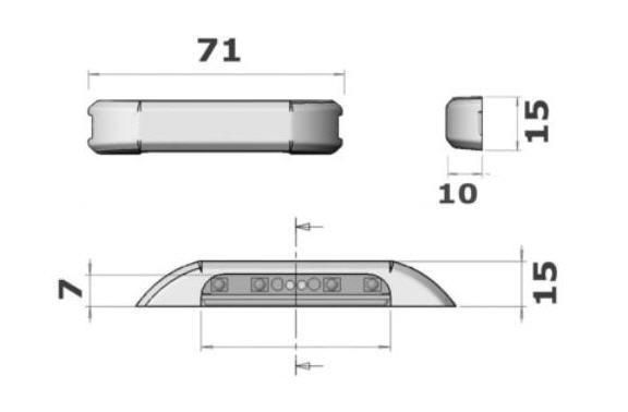 Luce di Cortesia 3+3 LED Alto e Basso