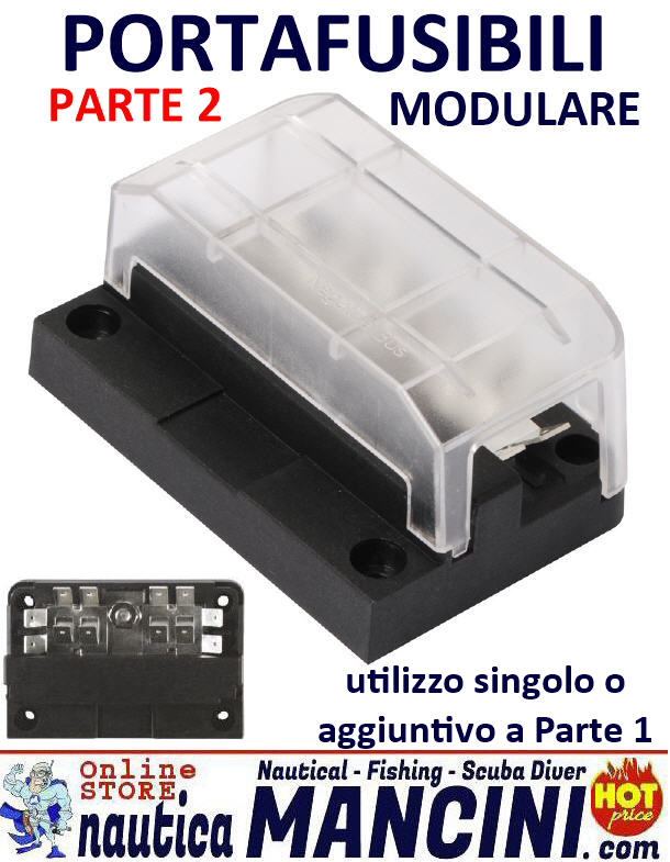 Scatola Portafusibile Modulare BASE 2 (BUS Bar Negativo)