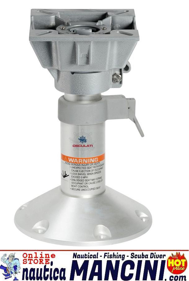 Supporto Sedia Telescopico Girevole Base Supporto + Colonna in Alluminio Regolabile 28/38cm