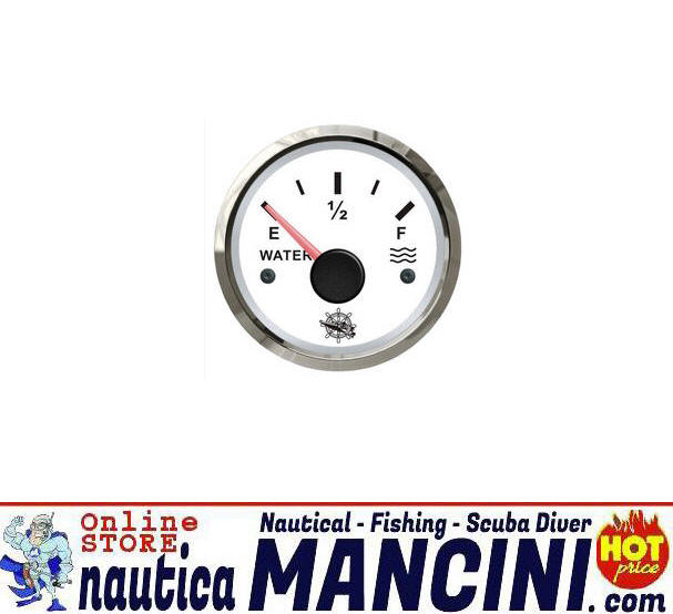 Indicatore Livello Acqua 240/33 Ohms 12/24V Bianco/Lucido