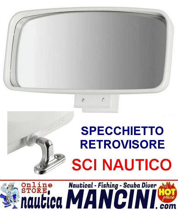 Specchietto Retrovisore per Sci Nautico 225x120 mm