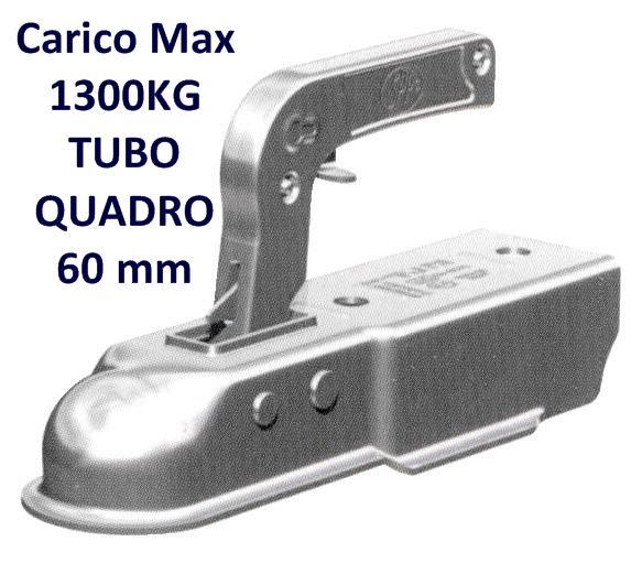 Gancio Rimorchio Quadro 60 mm 1300 kg