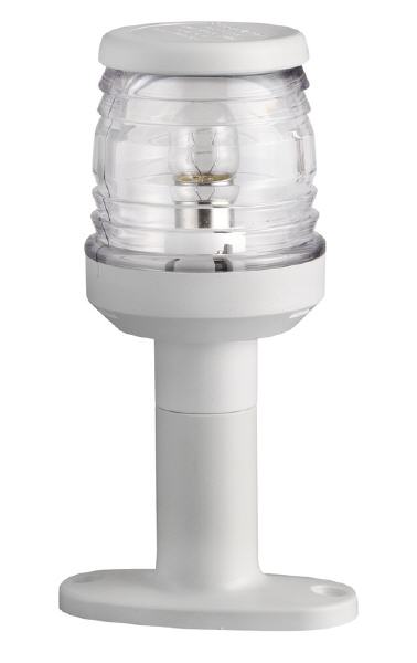 Fanale di via 20mt TESTA D'ALBERO 360° UTILITY con Base di Rialzo ABS Bianco Luce Bianca