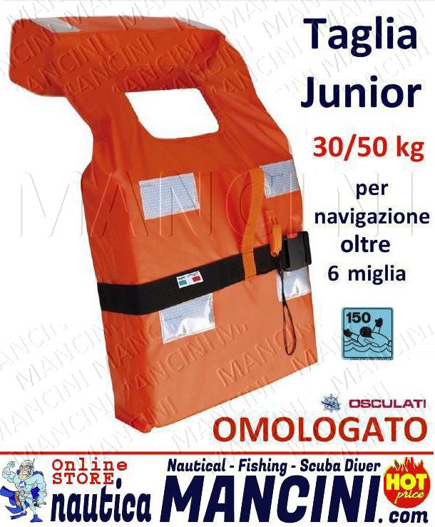 Giubbotto di Salvataggio 150N BABY oltre 6 Miglia 30/50 Kg - Clicca l'immagine per chiudere