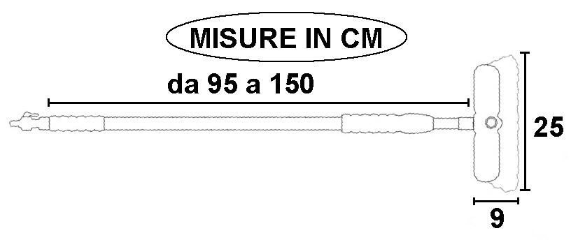 Spazzolone Telescopico Mafrast Standard (da 95 a 150 cm) - Clicca l'immagine per chiudere