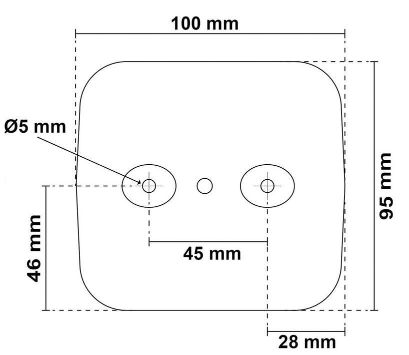 Fanale Posteriore per Carrelli Quadrato DS/SX 4 Funzioni con Targa - Clicca l'immagine per chiudere