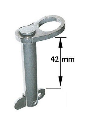 Spinotto Inox con Linguetta di Fermo 42 mm Ø 6 mm - Clicca l'immagine per chiudere