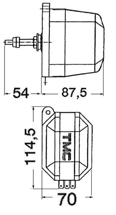 Tergicristallo TMC 12V completo di Braccio e Spazzola 190x280 mm tenuta Stagna