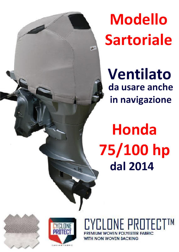 Copri Motore Fuoribordo Sartoriale Oceansouth HONDA 75/80/90/100 HP dal 2014