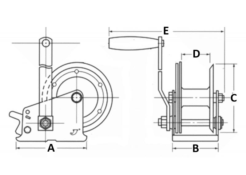 Argano Manuale Max Potenza 900 Kg Doppia Corona (Dual Drive - 2 Velocità)