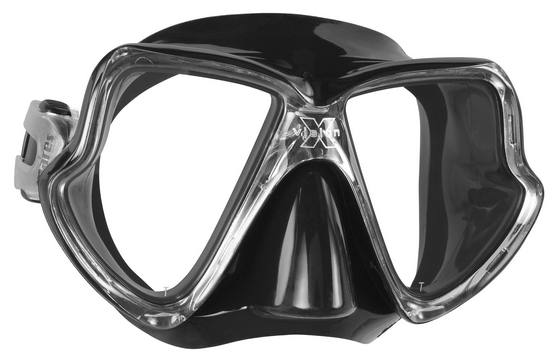 Maschera X-VISION MID silicone nero/nero