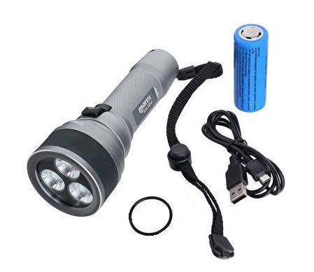 Torcia Sub Ricaricabile Mares EOS 12RZ Multifunzione 120 mt 1200 Lumen