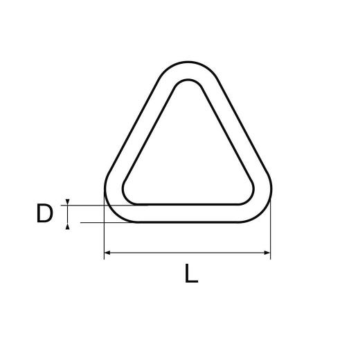Anello Inox Triangolare Ø 5 x 30 mm - Clicca l'immagine per chiudere