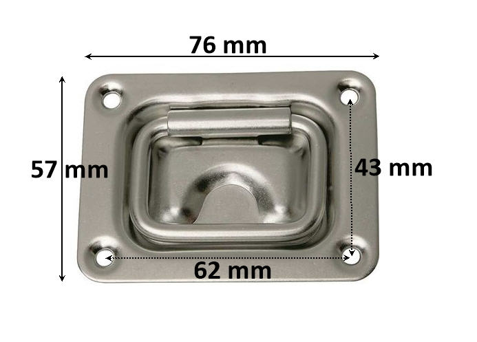 Alzapagliolo Maniglia Inox 76x57 mm - Clicca l'immagine per chiudere