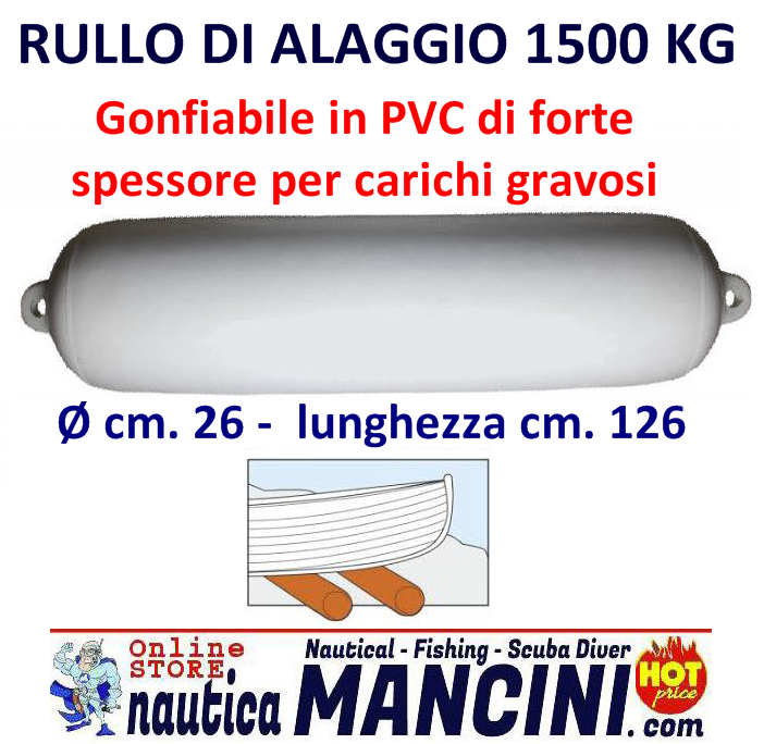 Rullo d'alaggio - 1500 Kg - BIANCO