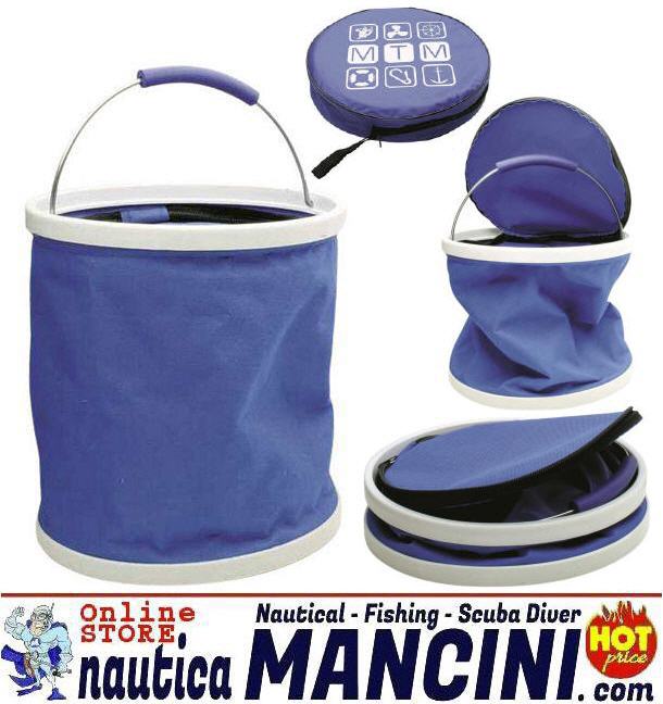 Secchio Pieghevole 11 LT Ø 24 cm con Custodia