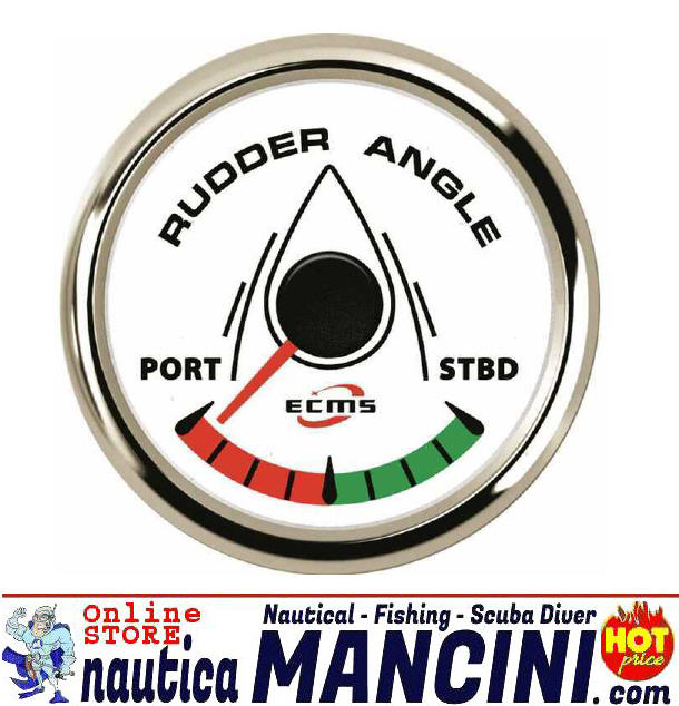 Indicatore di Barra 0-190 Ohm Ø 52 mm Quadrante Bianco con Lunetta Lucida Universale