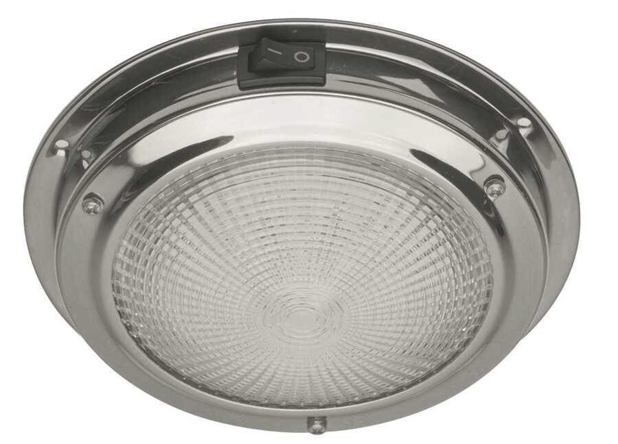 Plafoniera Tonda Tipo Giapponese Inox con Luce LED (Fredda) Ø 175mm - Clicca l'immagine per chiudere