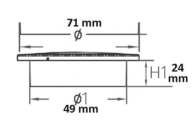 Luce di Cortesia Ø 70 mm Stagna 3 LED Inox Luce Bianca Fredda - Clicca l'immagine per chiudere